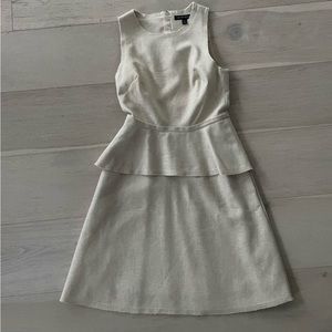 Banana Republic Linen Cotton Blend Peplum Dress (Size 0)